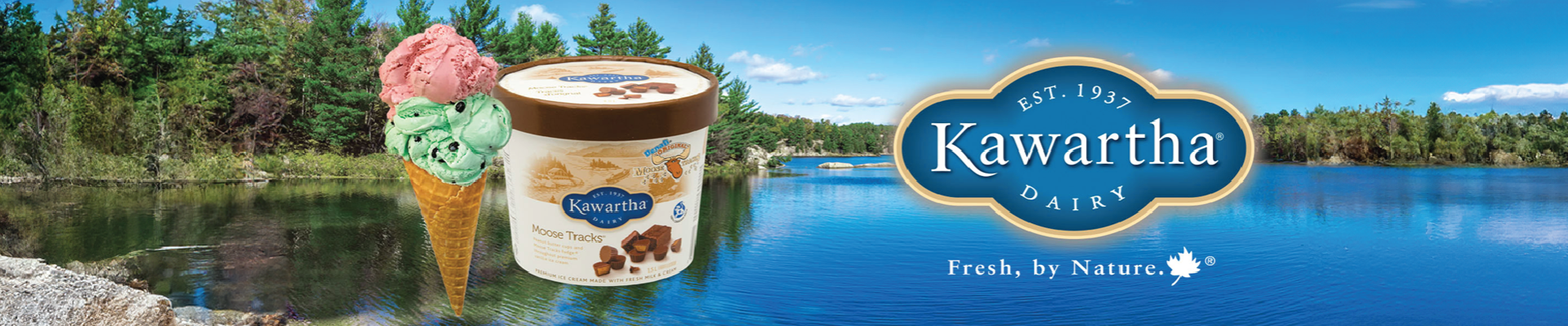 Kawartha Dairy Ice Cream for sale at Kawagama Lake Marina
